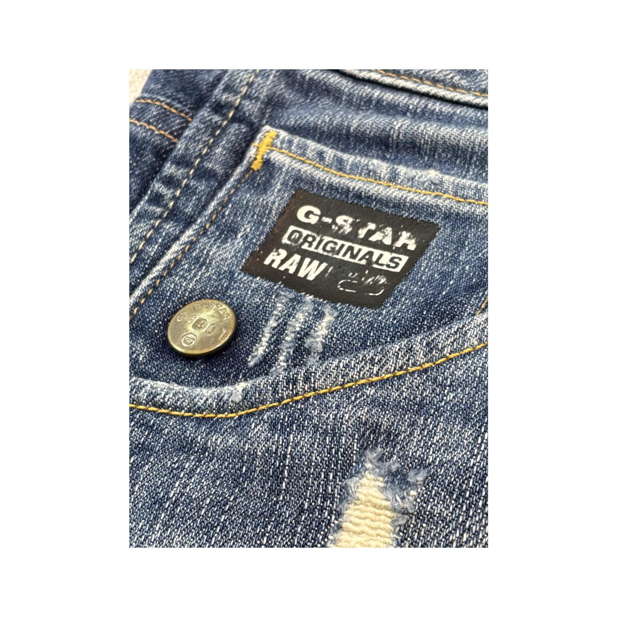 G-Star Raw 3301 Distressed Denim Mini Skirt