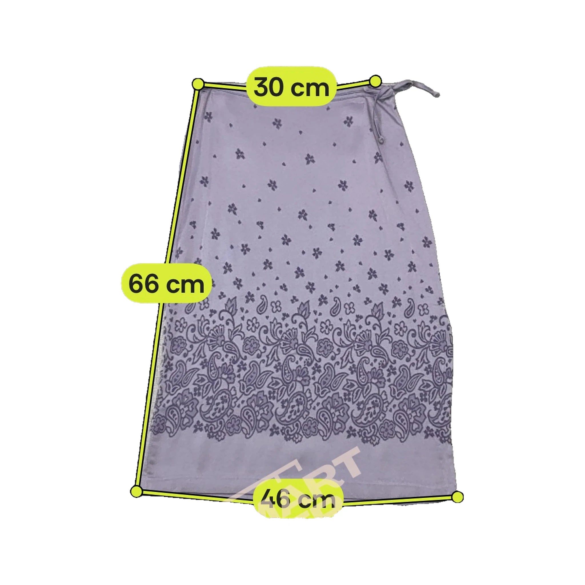 Y2K Lavender Paisley Floral Tie Waist Midi Skirt