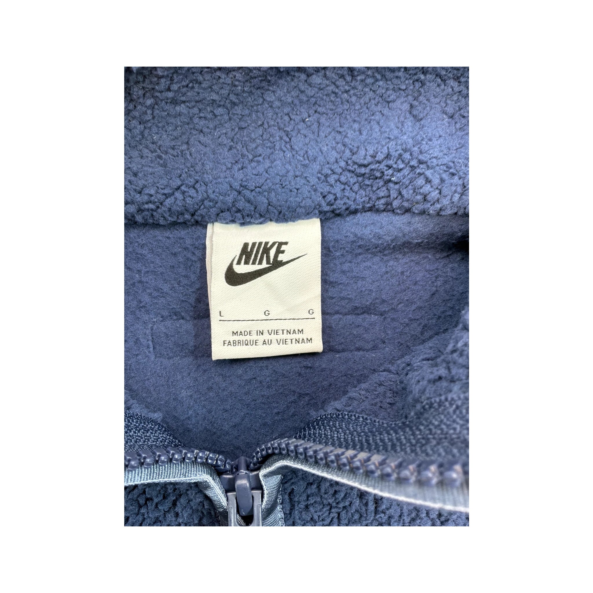 Casaco Polar Nike Azul-marinho em Sherpa com Fecho Total