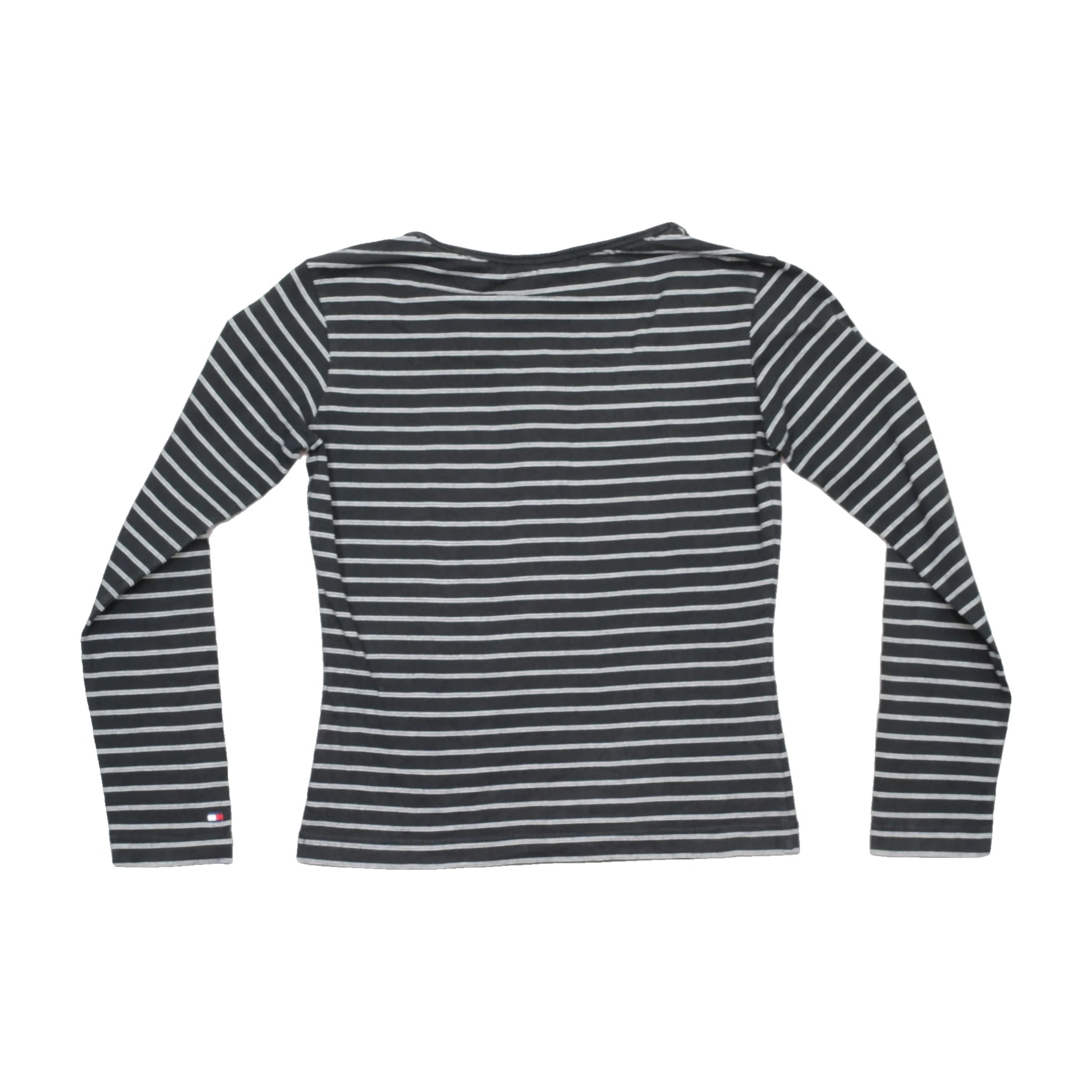 Tommy Hilfiger Black & White Striped Long Sleeve Top