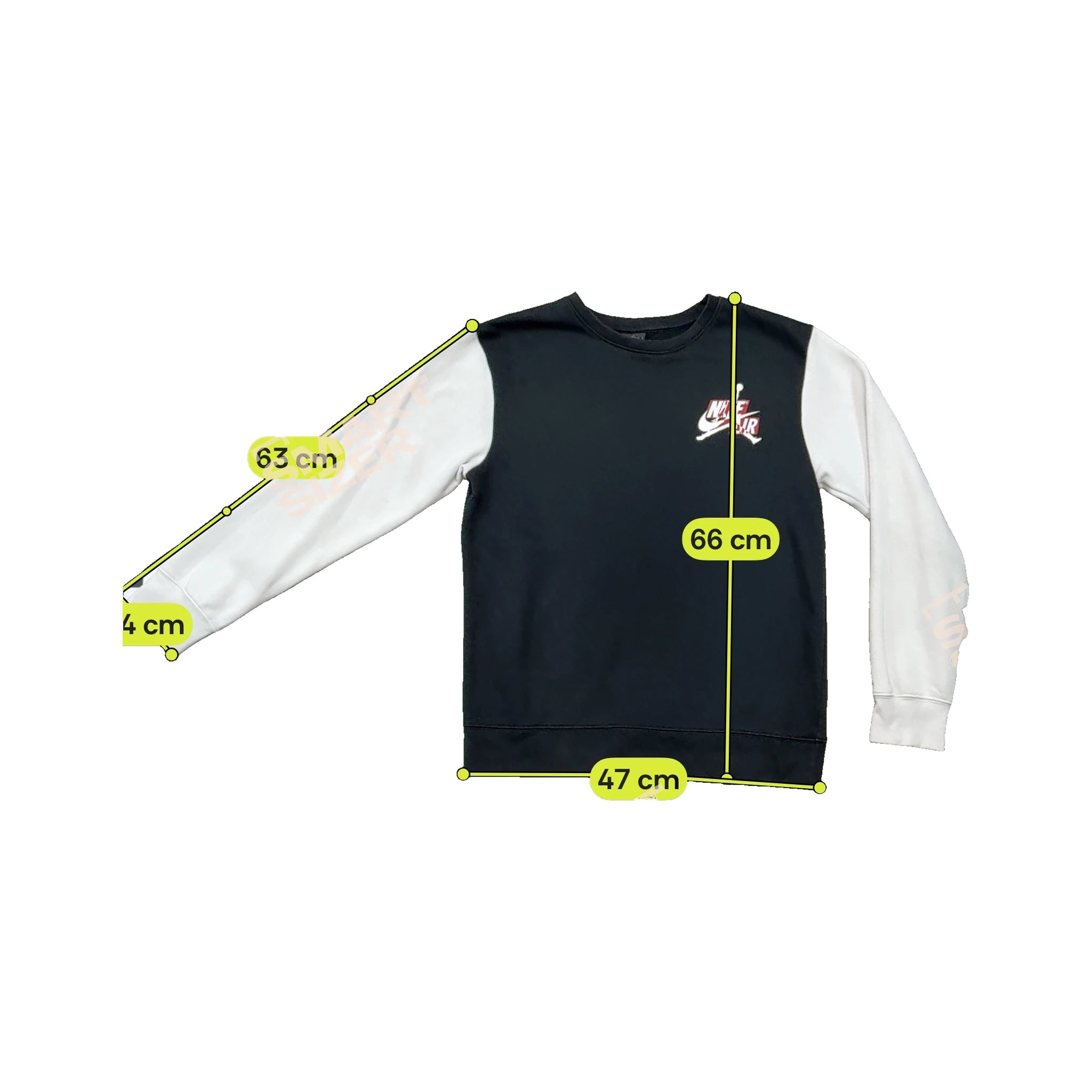 Camisola de gola Redonda Jordan Nike Air em Mistura de algodão color block