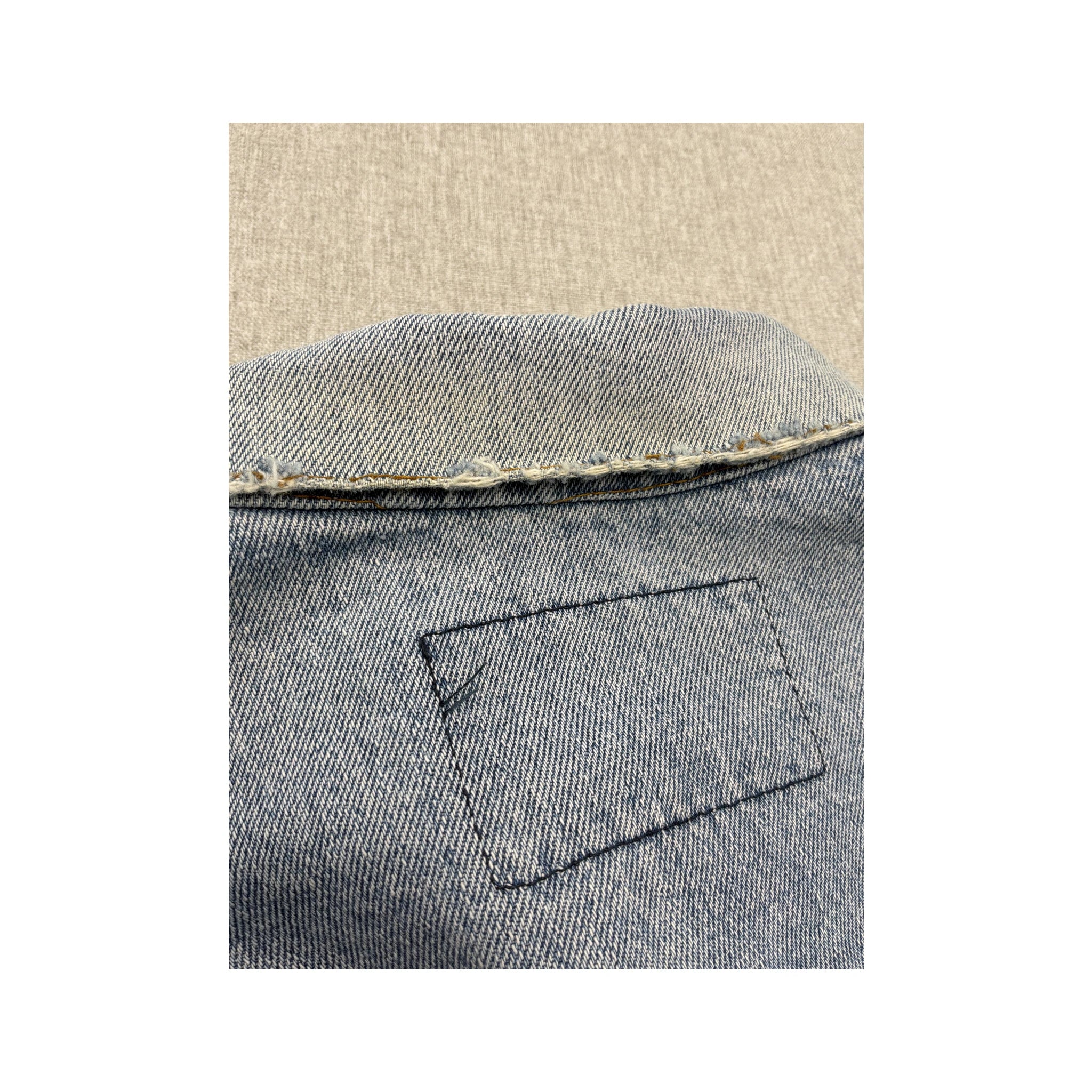 Outsider Italia Vintage Light Wash Cotton Denim Trucker Jacket