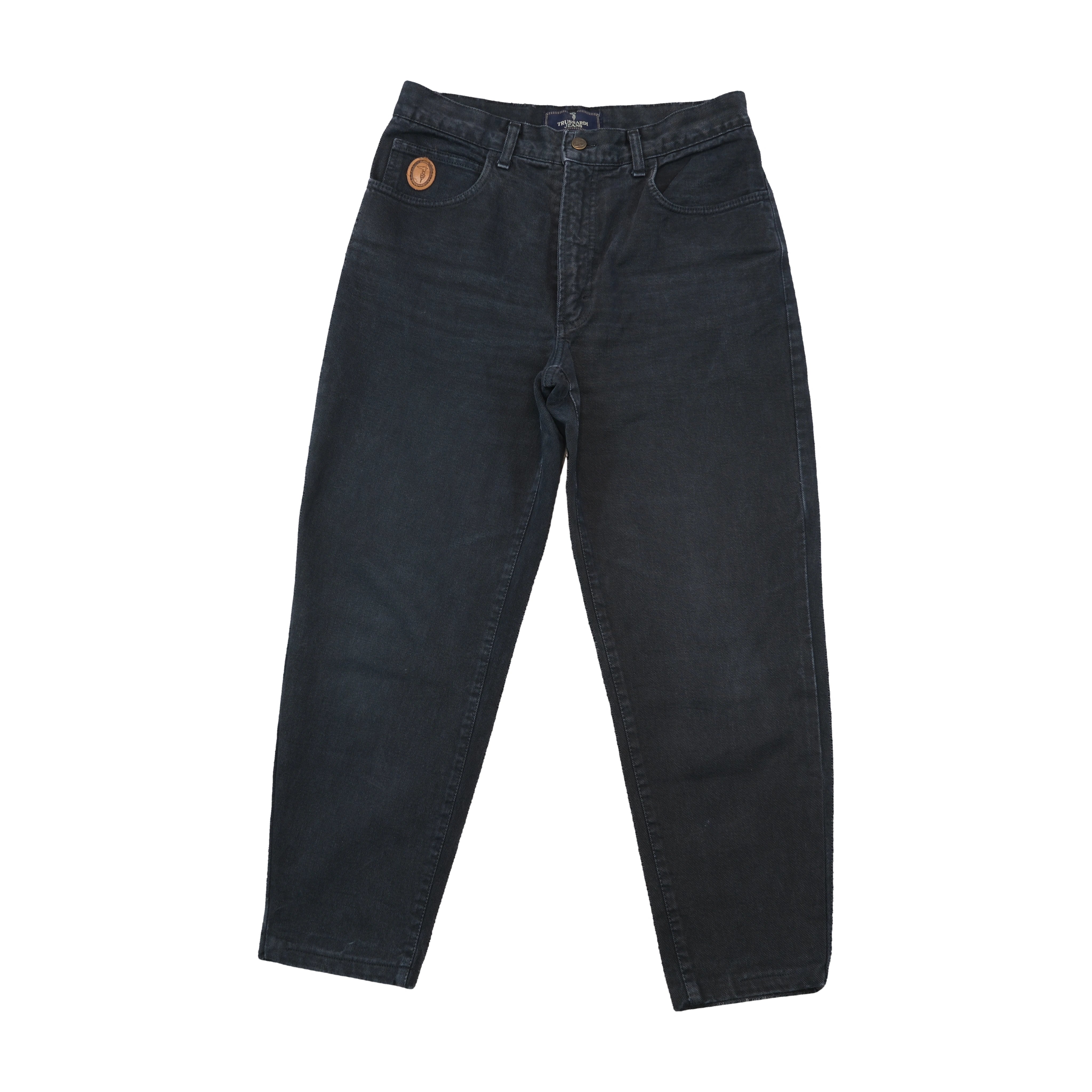 Calças de ganga Trussardi Jeans em algodão preto de Corte Afunilado