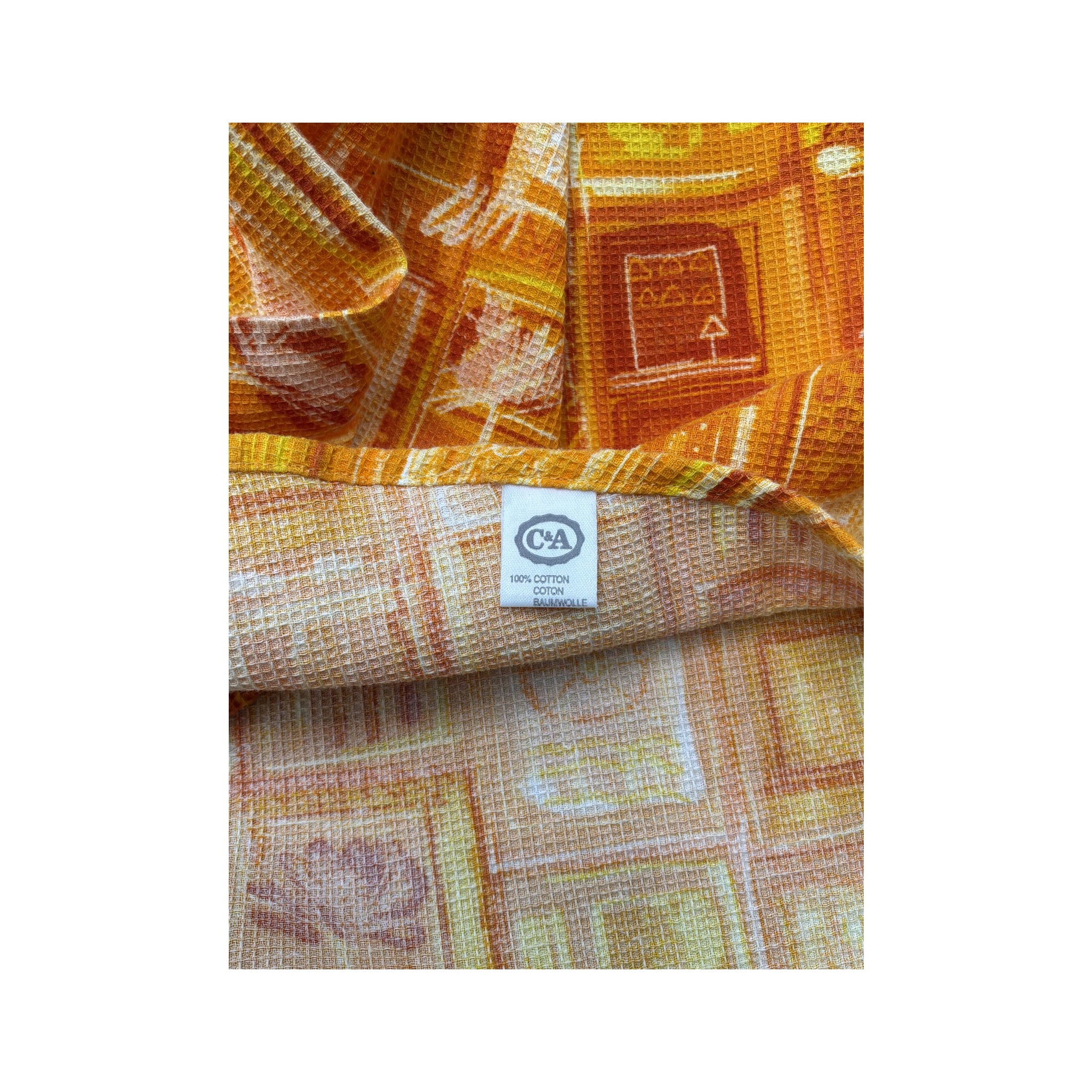 Angelo Litrico Vintage Geometric Print Cotton Button Up Shirt