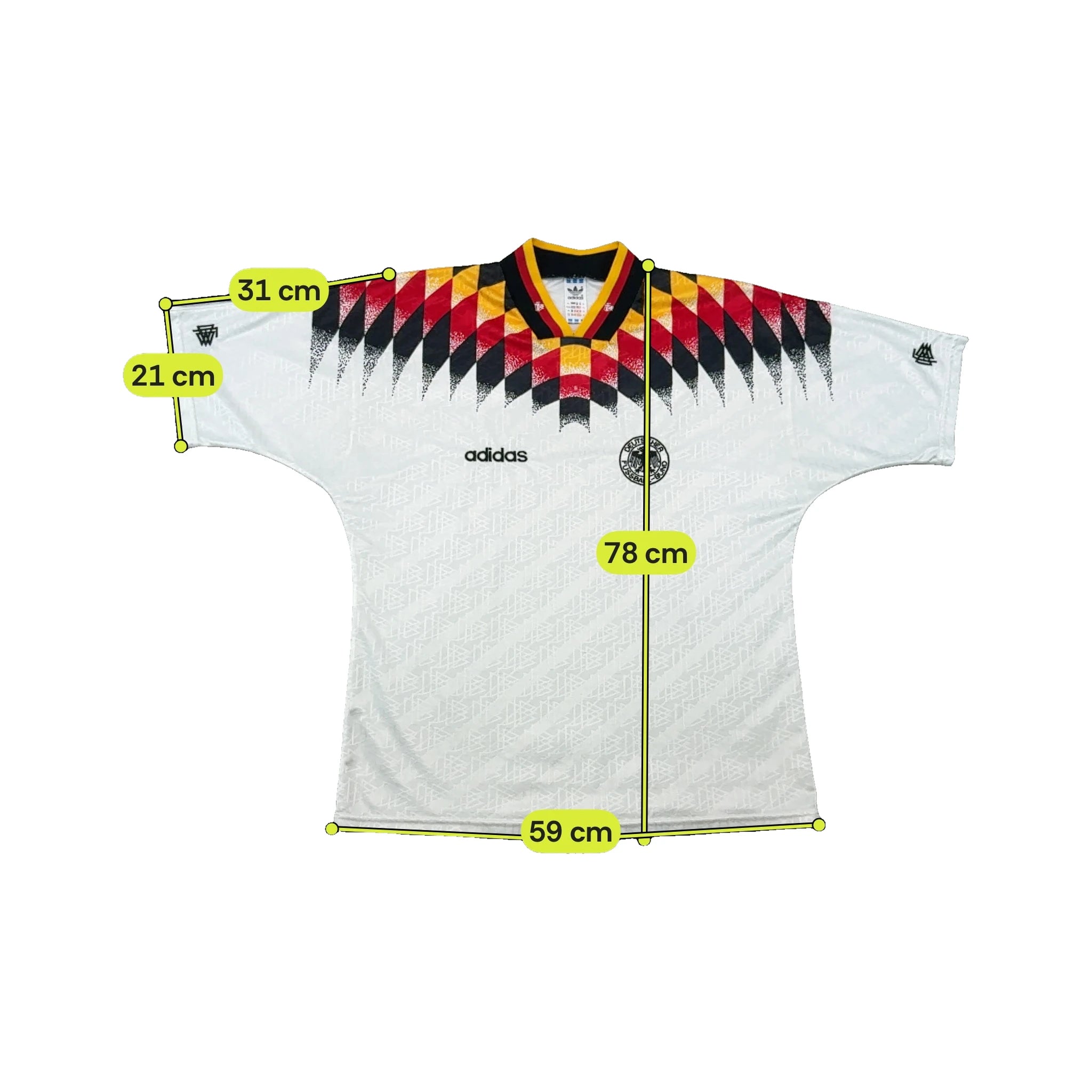 Adidas Vintage Germany National Team Geometric Soccer Jersey T-shirt