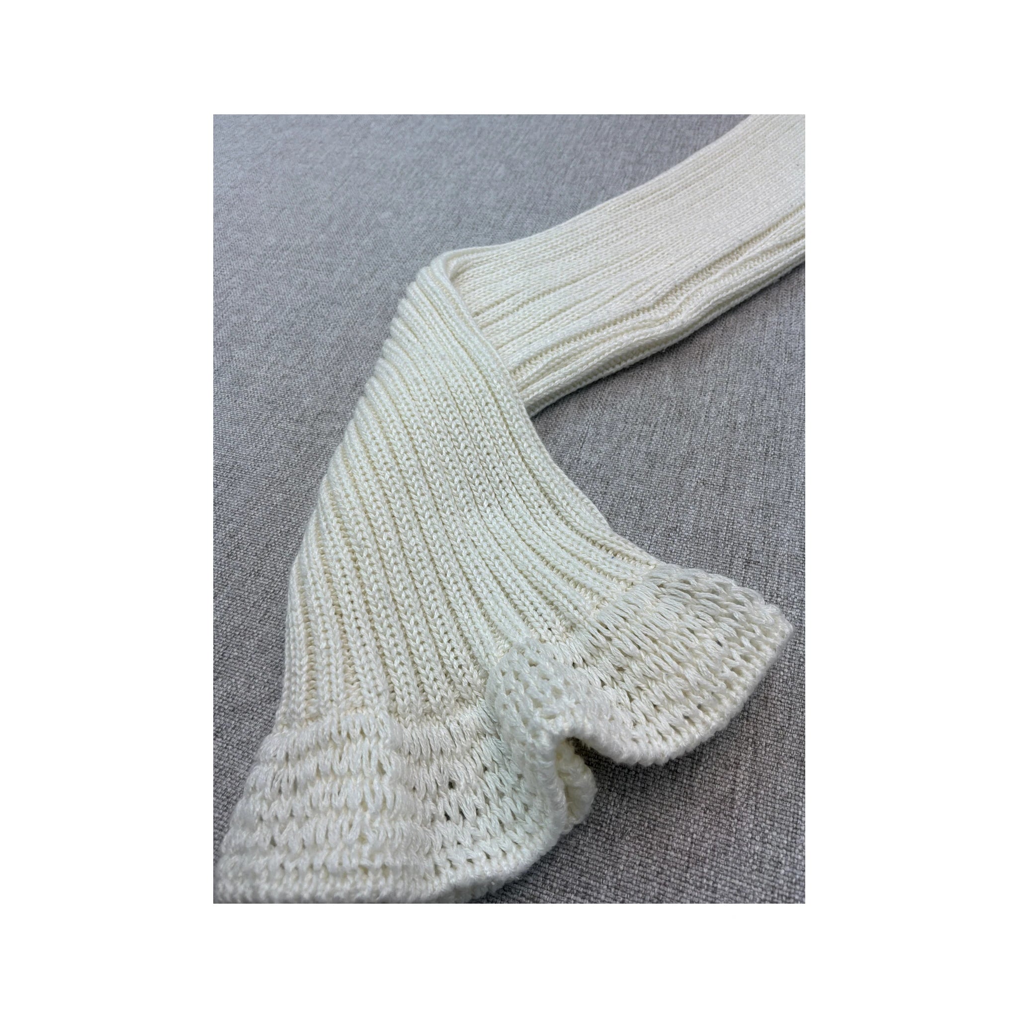 Z.a. sister Rib Knit Tie Front Ruffle Bell Sleeve Cardigan