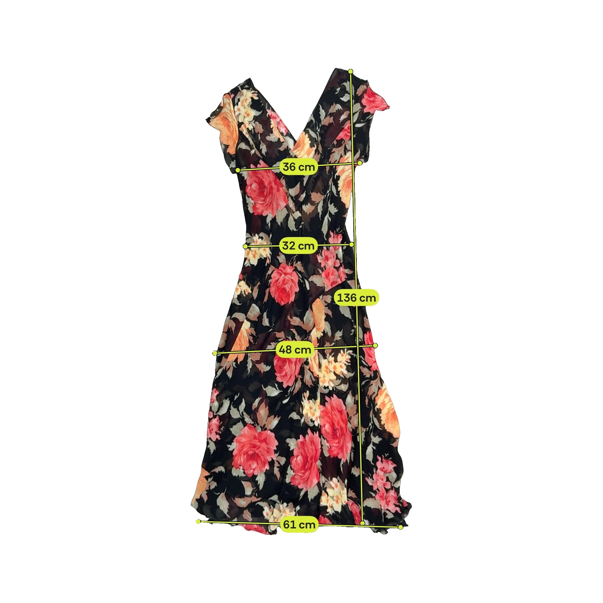 Parisport Floral V-Neck Maxi Dress