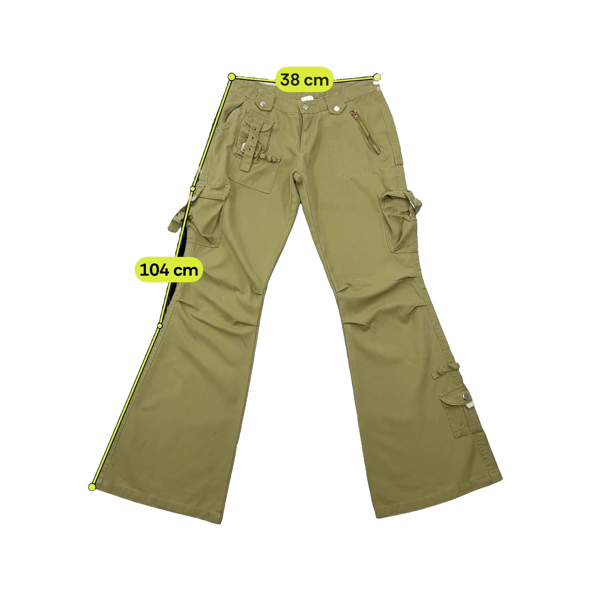 Cotton Utility Cargo Bootcut Chinos