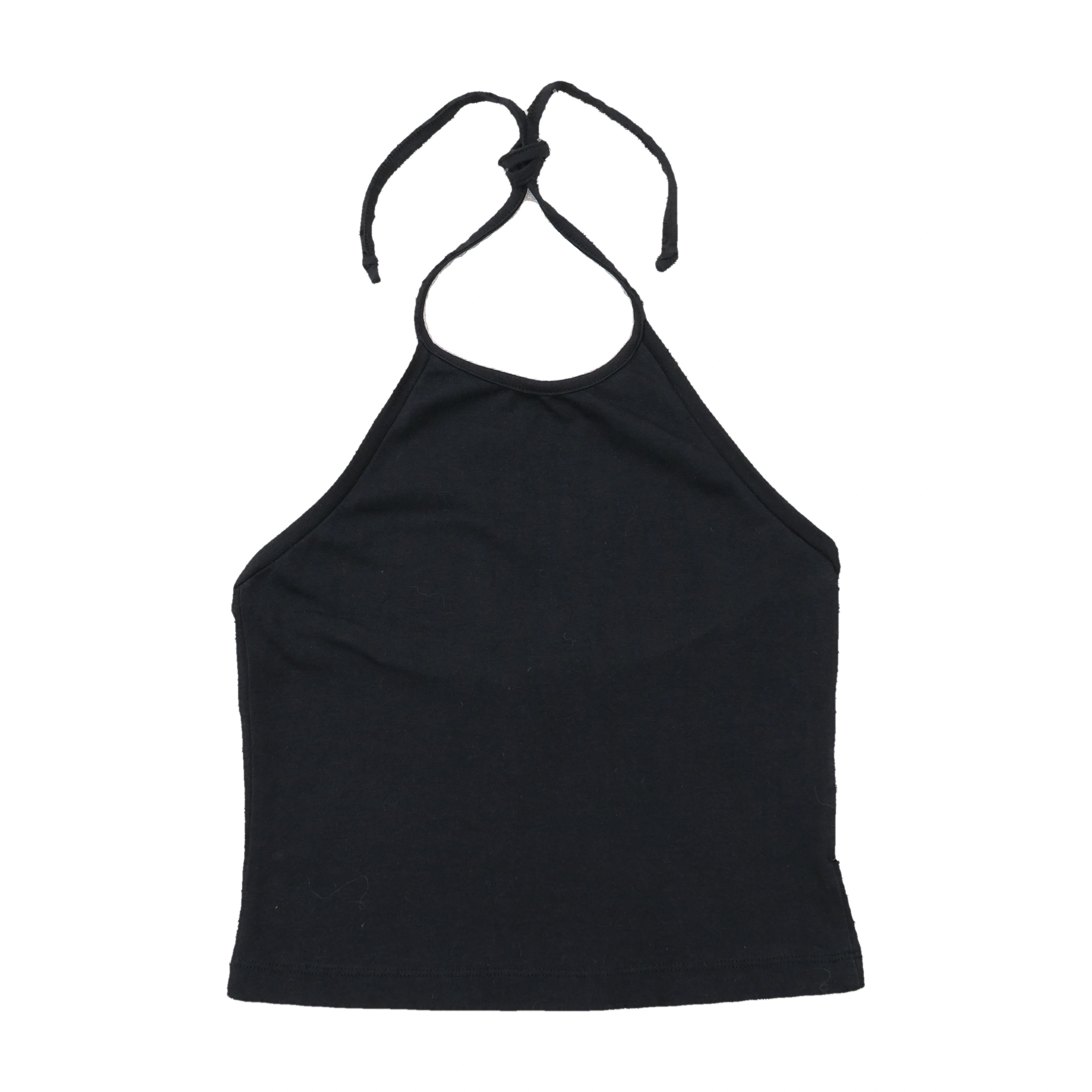 Américo Tavar Black Halter Tank Top