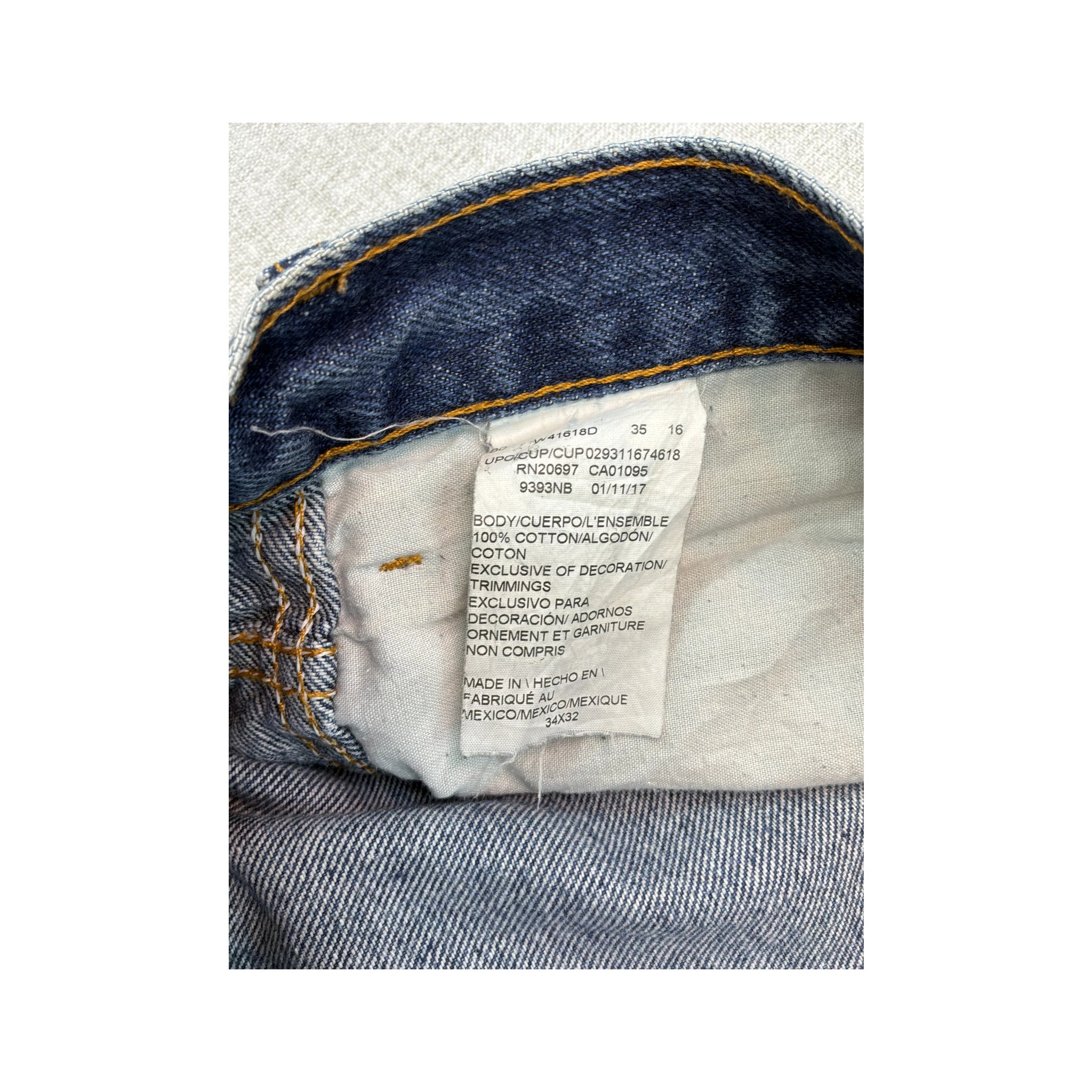 Calças de ganga Dickies vintage em algodão de perna direita Desbotados