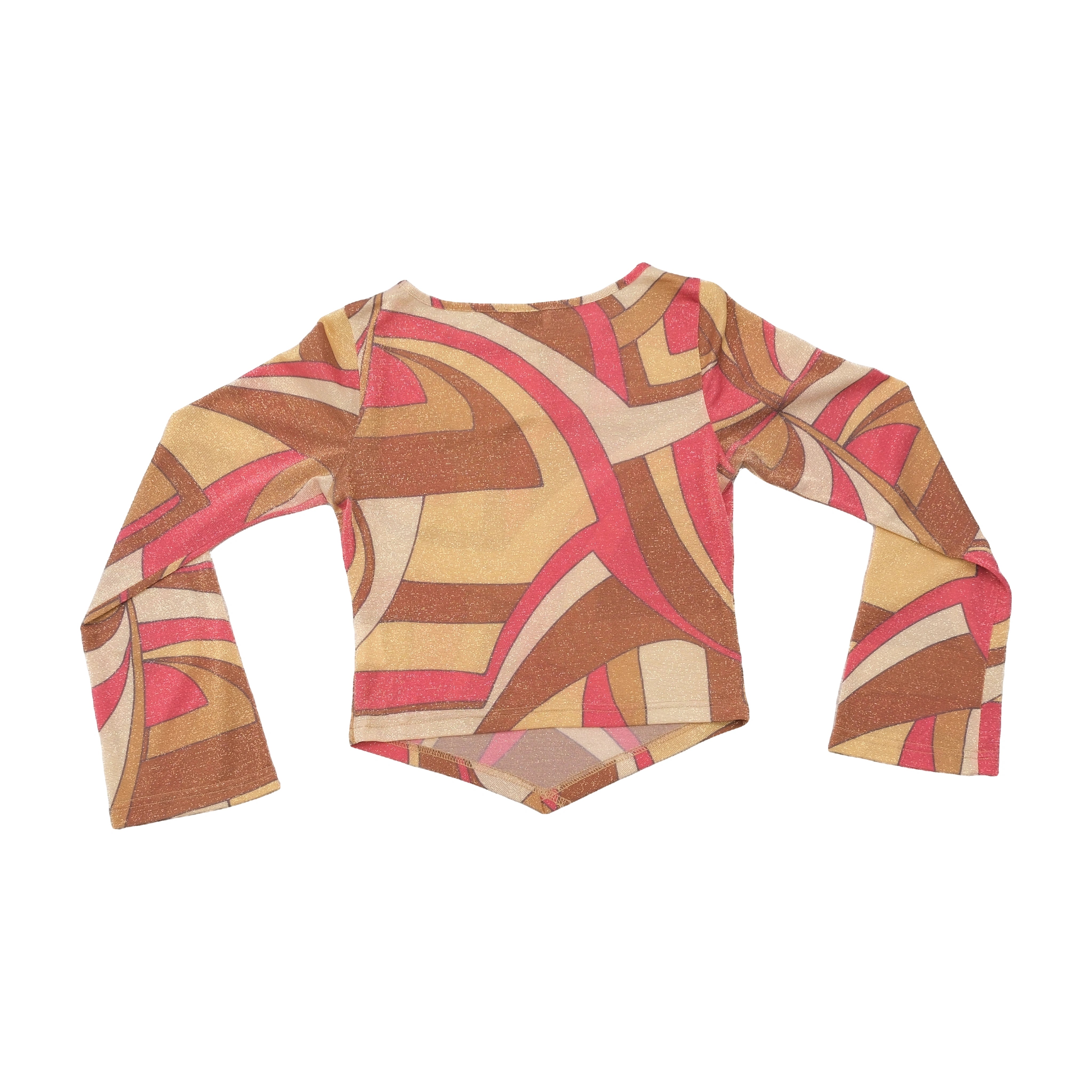 Motivi Abstract Metallic Long Sleeve Blouse