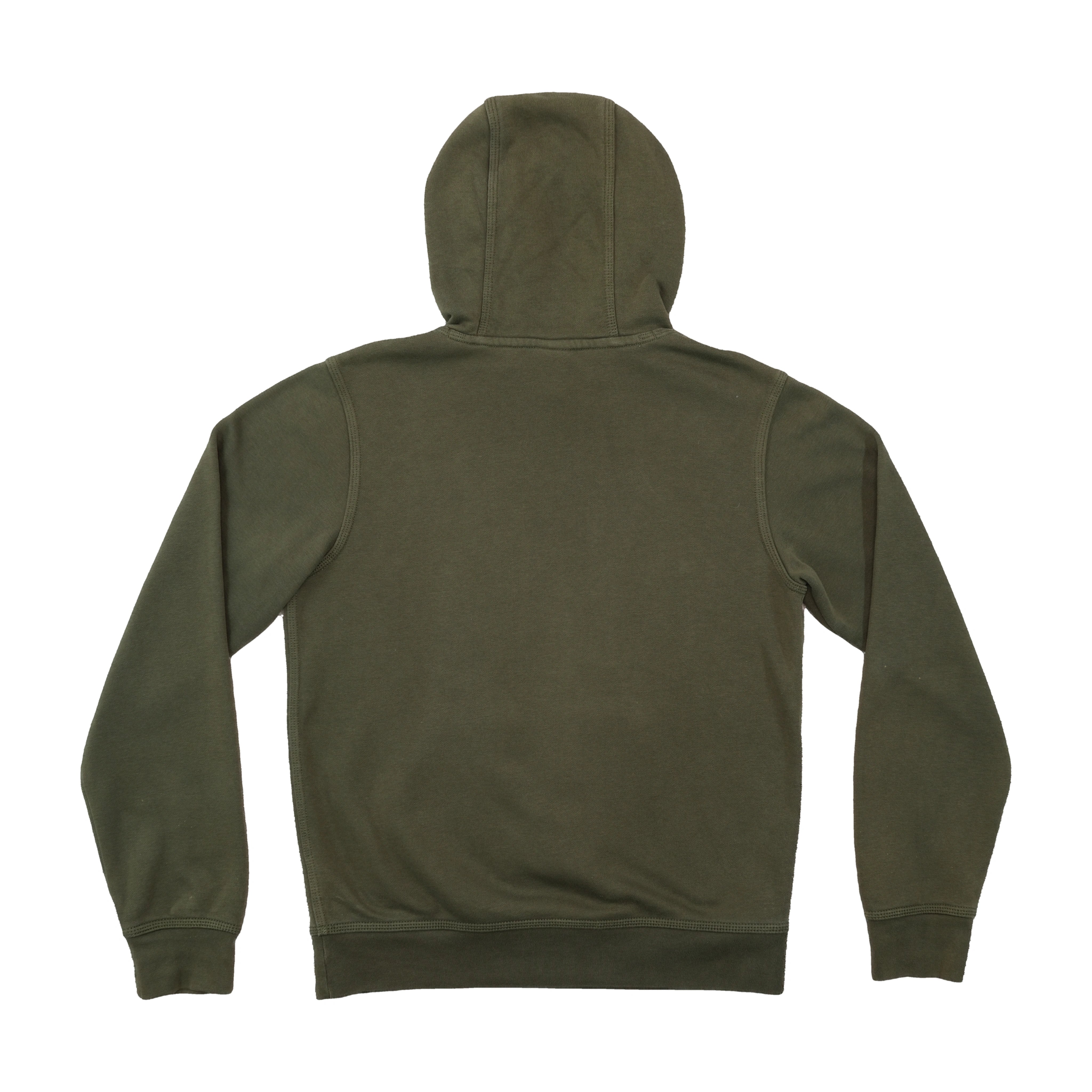 Nike Olive Green Cotton Blend Pullover Fleece Hoodie