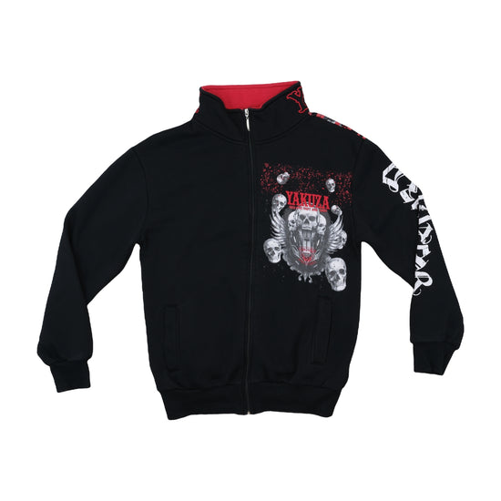 Yakuza 893 Track Jacket Skull Graphic Black L