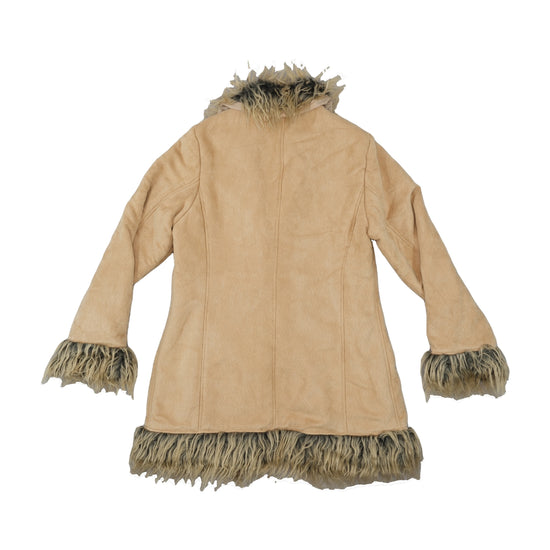 Casa Blanca Faux Suede Boho Coat Beige M