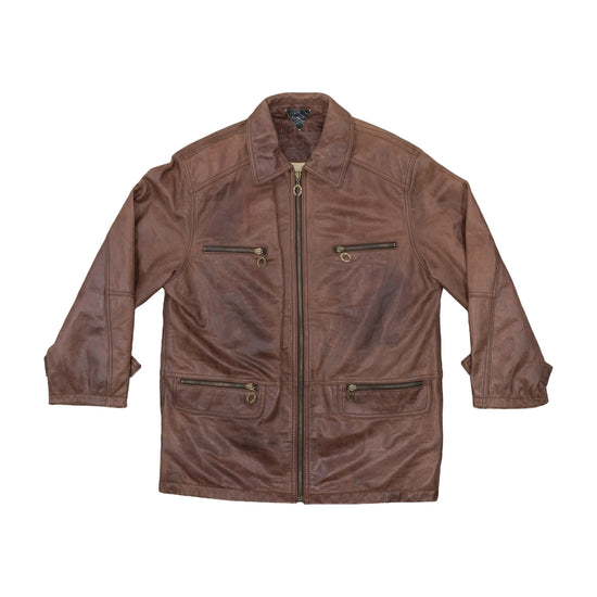 Stones & Bones Leather Sound Leather Jacket Brown L