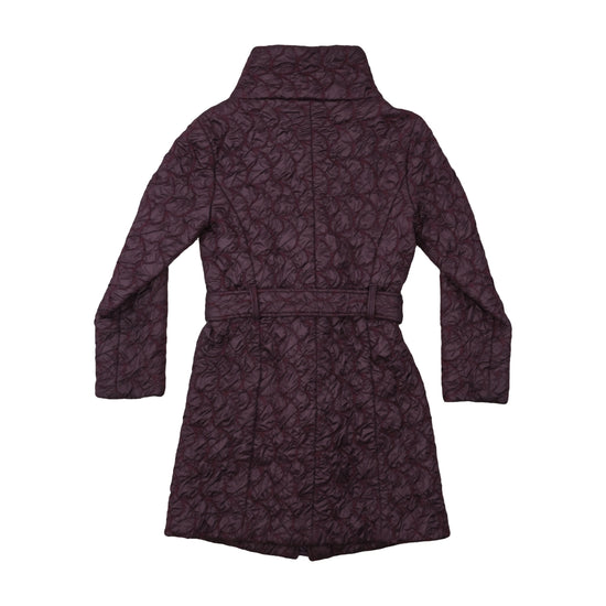 AngySix Wool Coat Belted A-Line Purple S