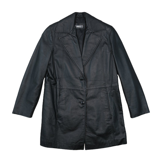 Angel Leather Jacket Rabbit Fur Black S