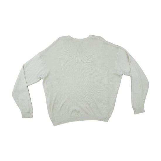 Lacoste V-Neck Knit Sweater Beige L