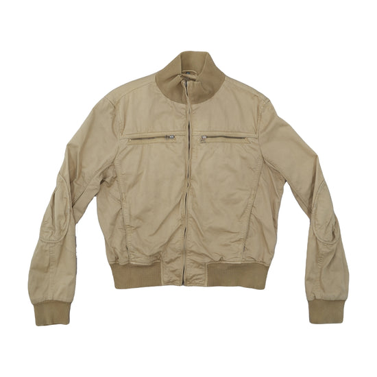 Vintage Travel Bomber Jacket Beige XL