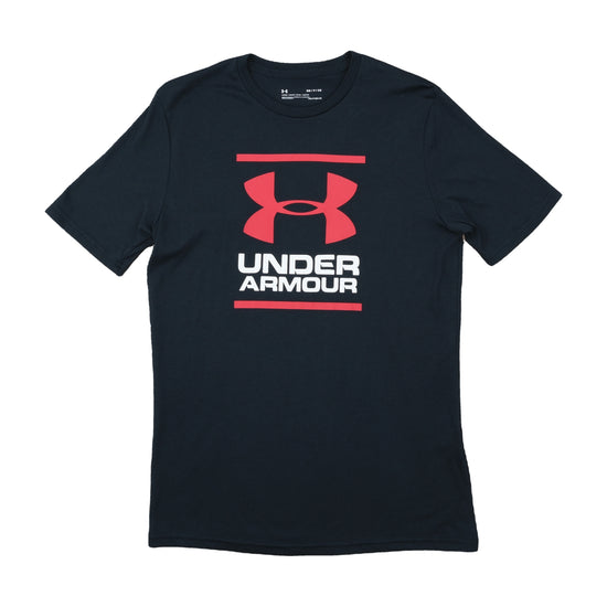 Under Armour HeatGear T-Shirt Black Red Logo Graphic S