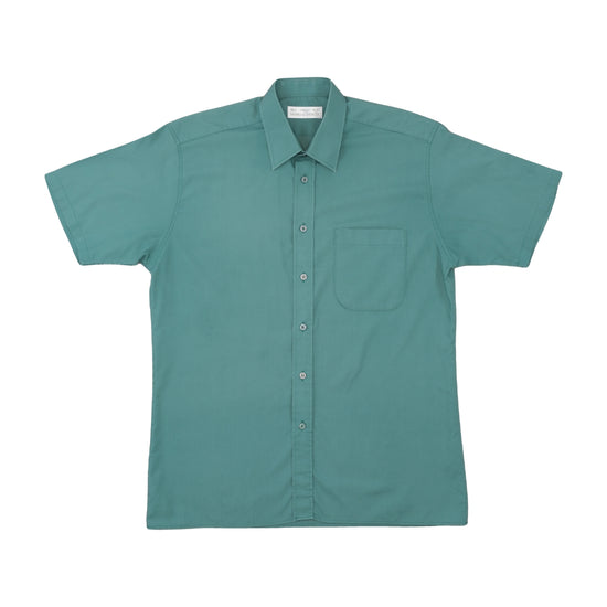 St Michael Marks & Spencer Short Sleeve Shirt Teal Green M