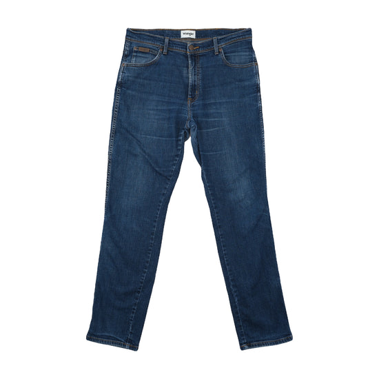 Wrangler Texas Slim Jeans Mid-Wash Blue