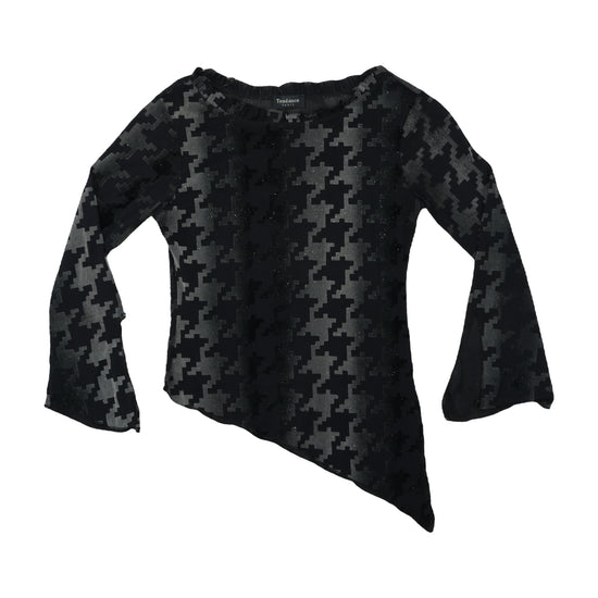 Tendance Paris Houndstooth Knit Sweater Black