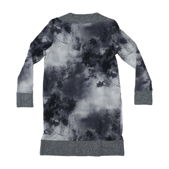 Diana Gallesi Botanical Print Dress Gray M