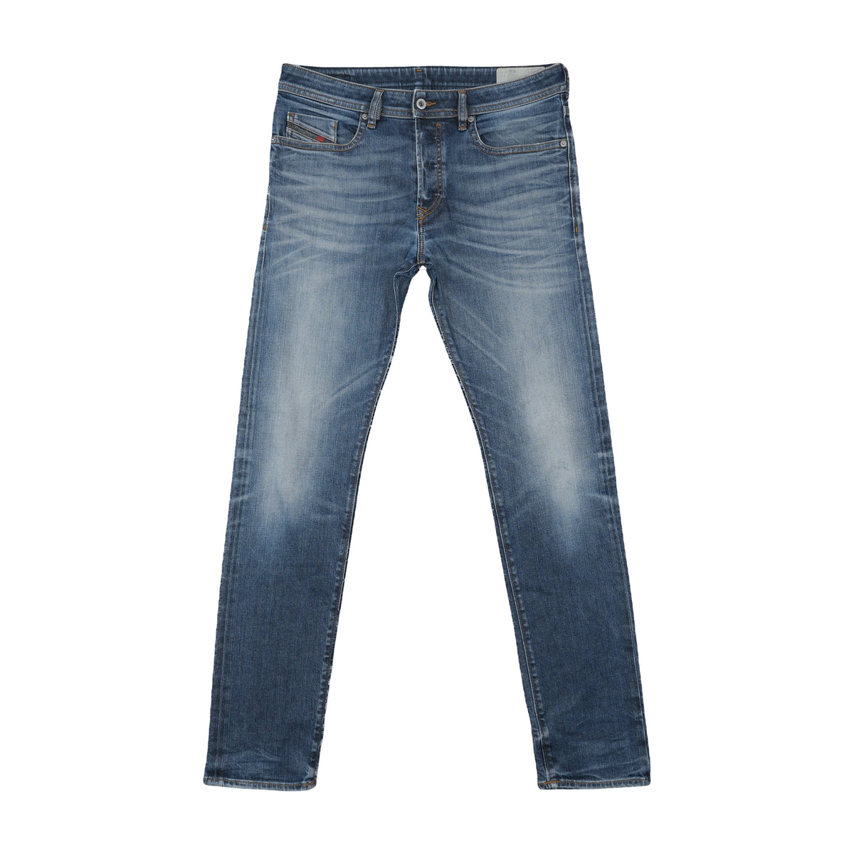 Diesel Buster Slim Straight Jeans Mid-Wash Blue
