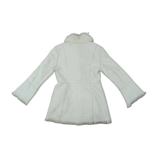Next Faux Shearling Coat Cream White L