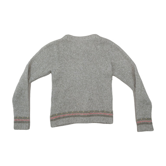 Diesel Zip Cardigan Stripe Trim Heather Grey S