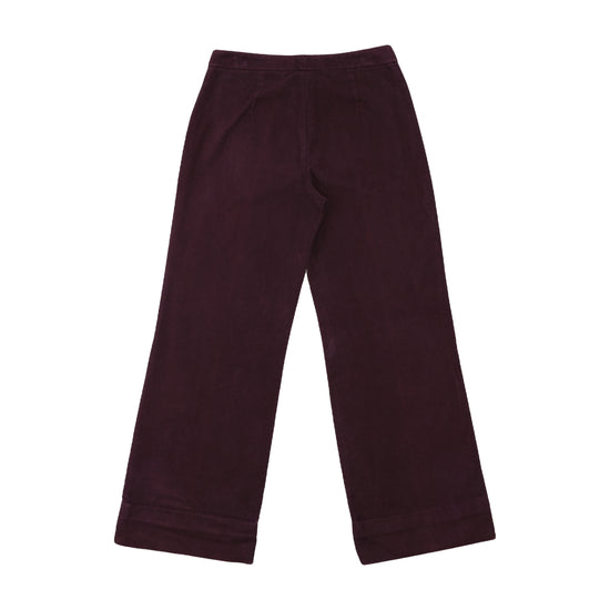 Mandorlamara Wide-Leg Velvet Pants Aubergine Purple XS