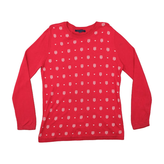 Tommy Hilfiger Monogram Jacquard Sweater Red L