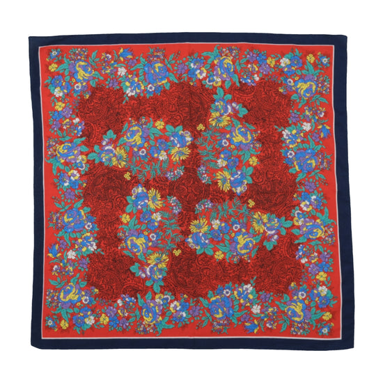 Vintage Red Scarf 1970s–1980s One Size