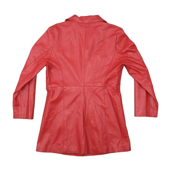 Vintage Vera Pelle Leather Jacket Cherry Red L