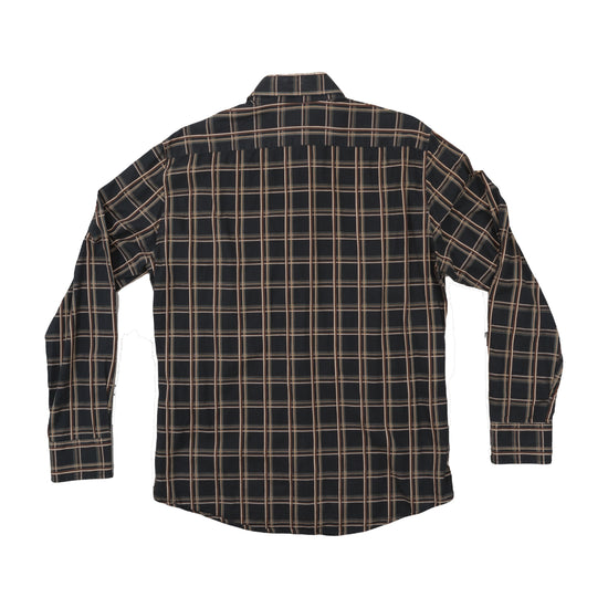 H&M Button Up Shirt Windowpane Plaid Black L