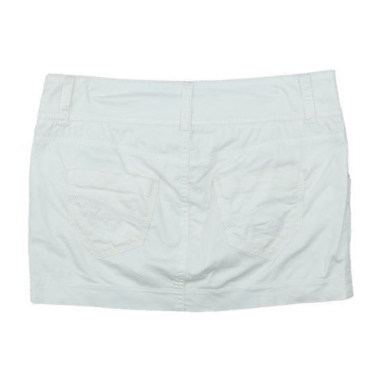 Vintage Y2K Low-Rise Mini Skirt White L