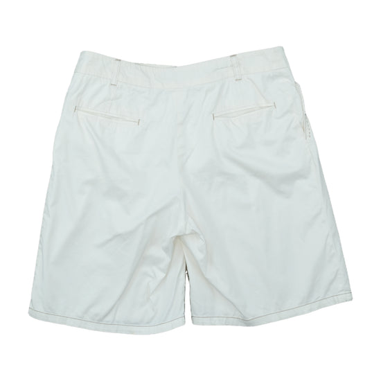 MaxMara Pleated Wide-Leg Shorts Cream White S