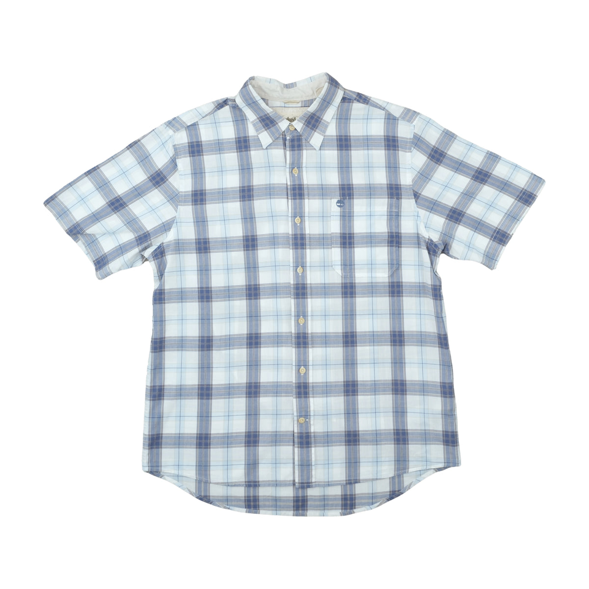 Timberland Relaxed Fit Plaid Shirt Blue M