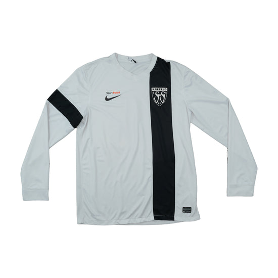 Nike Dri-FIT Football Jersey White Black Stripe L