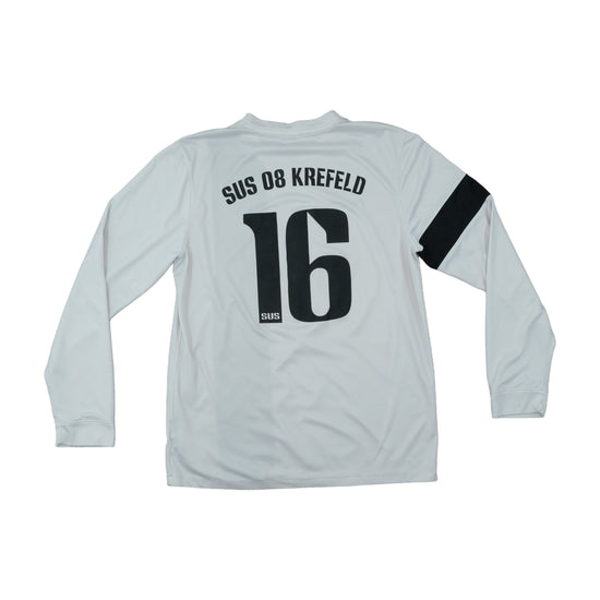 Nike Dri-FIT Football Jersey White Black Stripe L