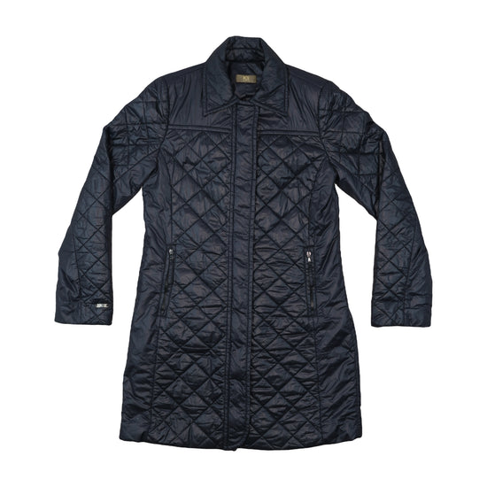 Ice Iceberg Quilted Long Coat Navy