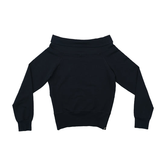 Angel Devil Cropped Off-Shoulder Sweater Black XS