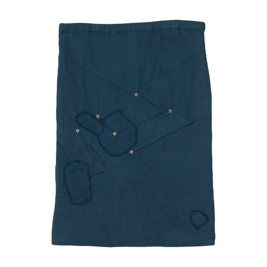 Vintage Midi Straight Skirt Blue 2XL