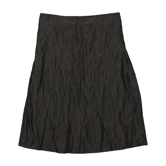 Verri Milano Crinkle A-Line Skirt Dark Brown XL