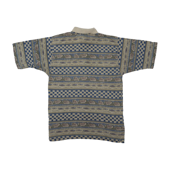 Camel Collection Polo Shirt All-Over Print Blue L