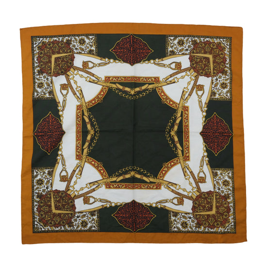 Vintage Equestrian Print Scarf Multicolor