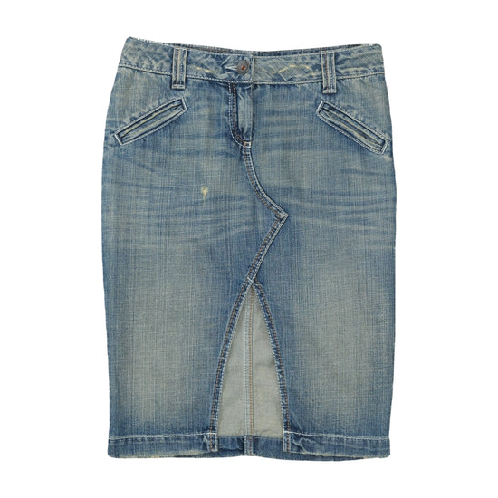 United Colors of Benetton Denim Pencil Skirt Light Blue