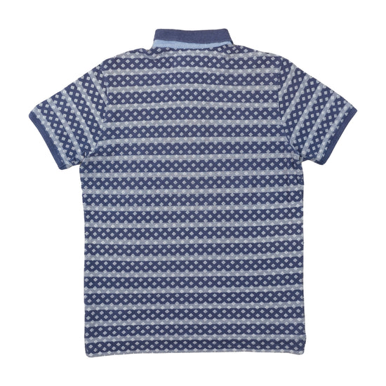 State of Art Modern Classics Polo Navy Geometric Stripe L