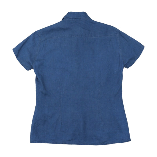 Vintage Linen Shirt Blue S